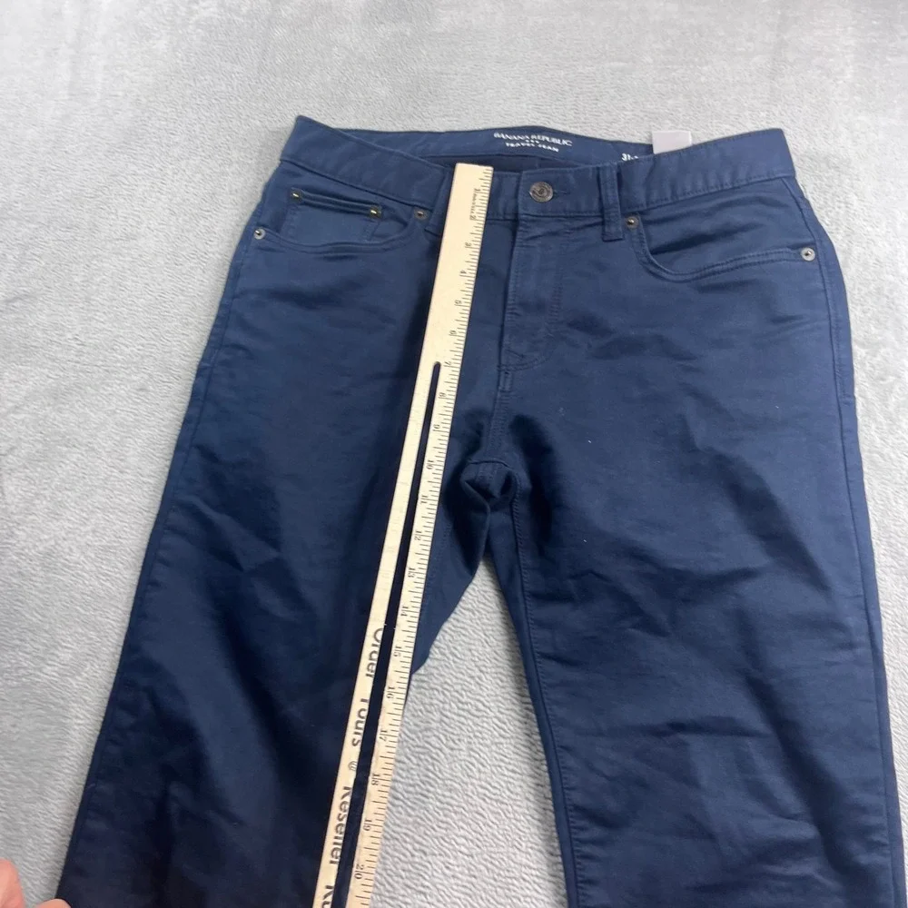 Banana Republic‎ Travel Jean Mens 31x30 Slim Fit Navy Blue 5-Pocket Chino Pants